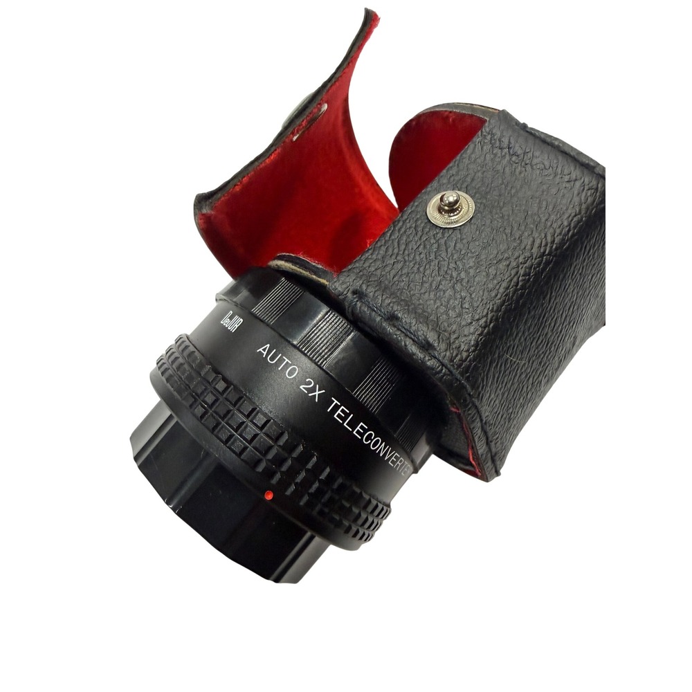 DeJUR Auto 2X Teleconverter for SLR Cameras with Red Lined Hard Case